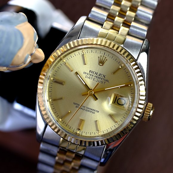 Rolex Mens Datejust Champagne Dial W/Papers - Picture 3 of 11